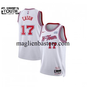 Maglia NBA Houston Rockets EASON 17 2023-2024 Nike City Edition Bianco Swingman - Bambino